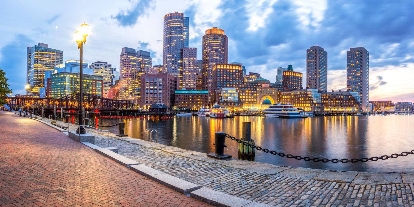 Boston Harbor skyline — The Lauren Ashtyn Collection pop-up hair salon