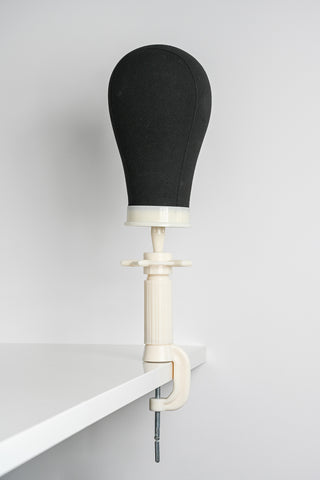 Mannequin Head & Tabletop Stand Combo