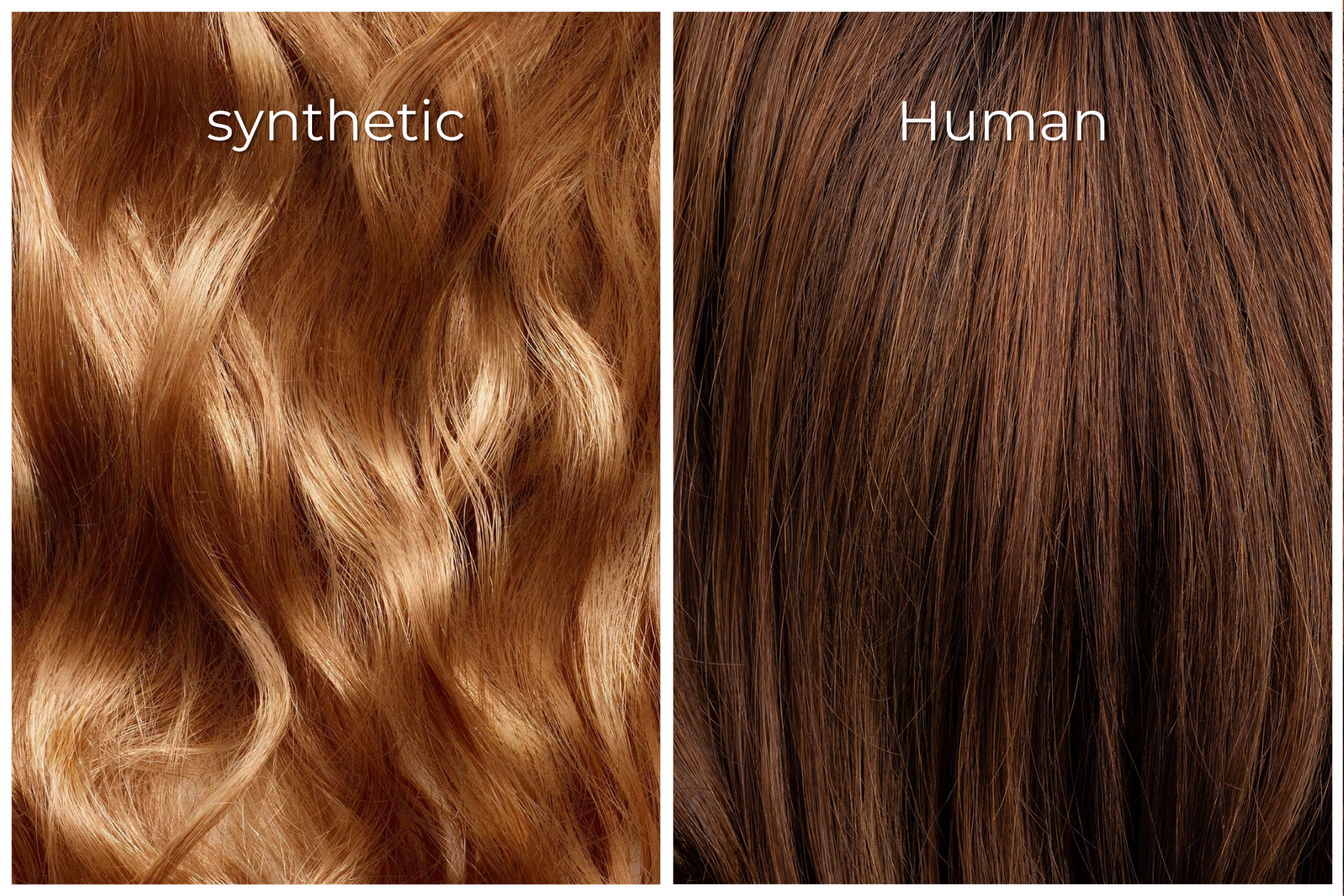 What is the difference between human hair and “fake” hair?