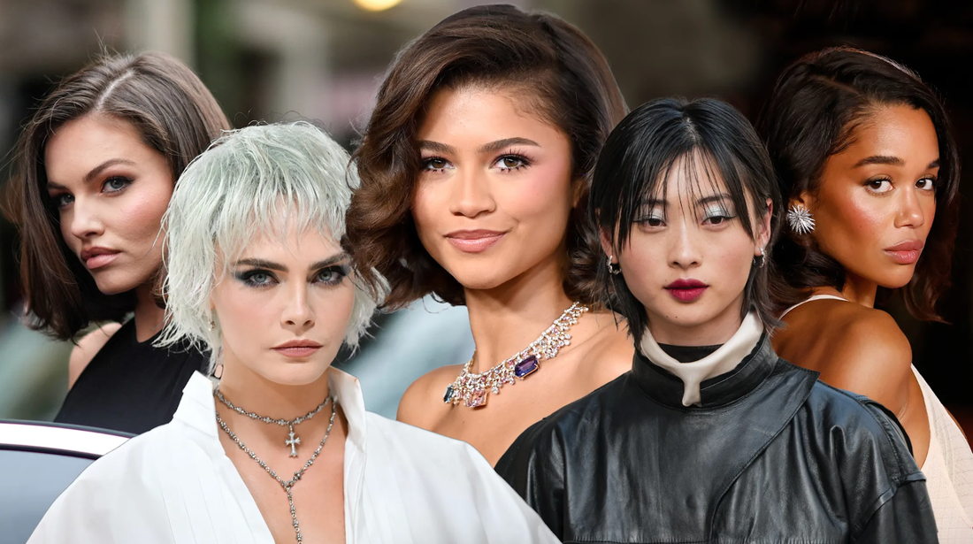 Five women with 2025 hair style trends.