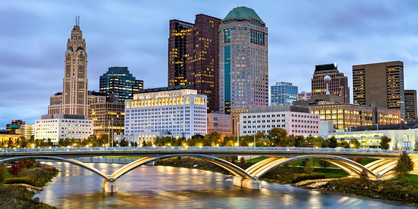 Columbus skyline — The Lauren Ashtyn Collection pop-up hair salon