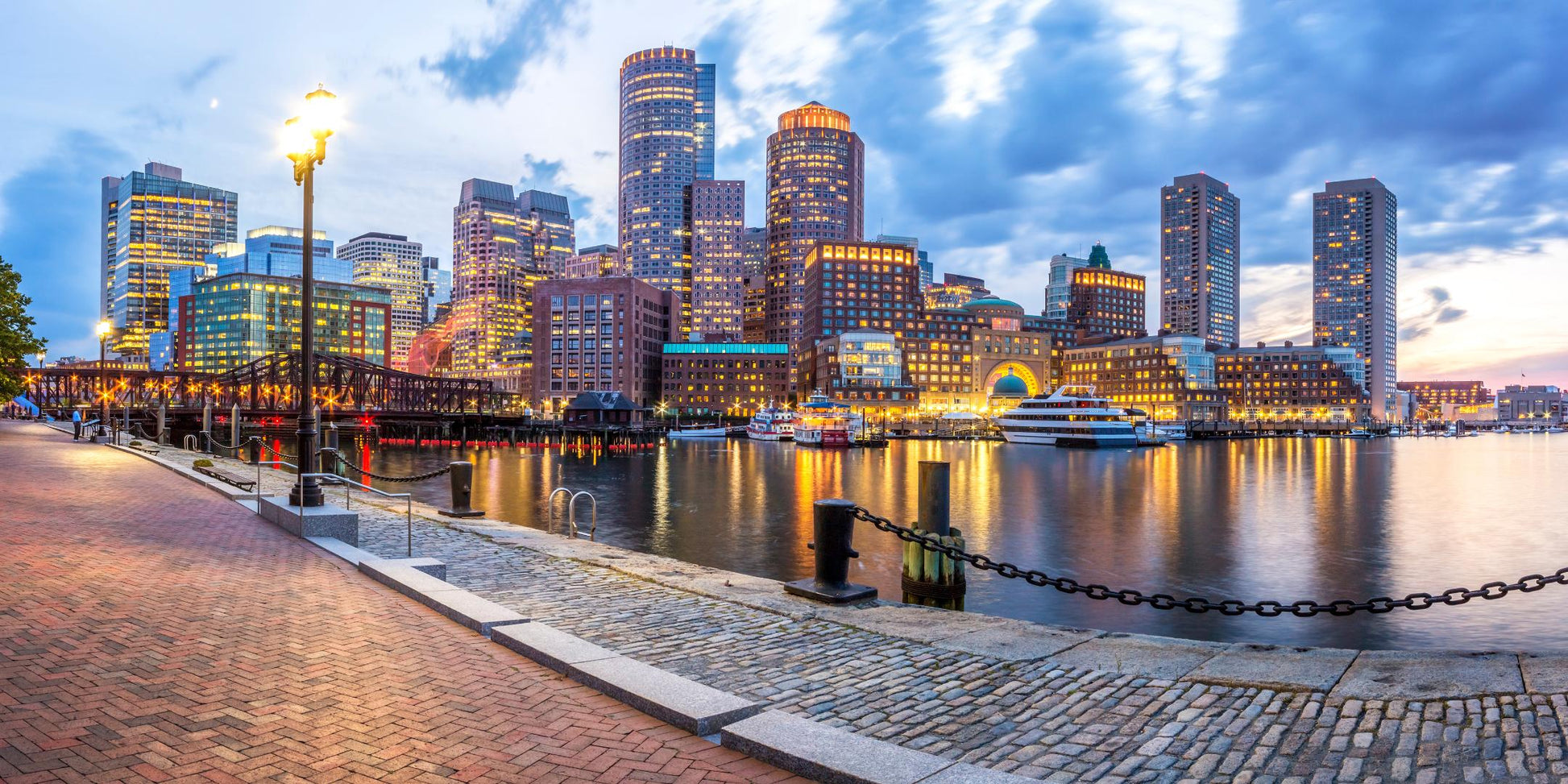 Boston Harbor skyline — The Lauren Ashtyn Collection pop-up hair salon