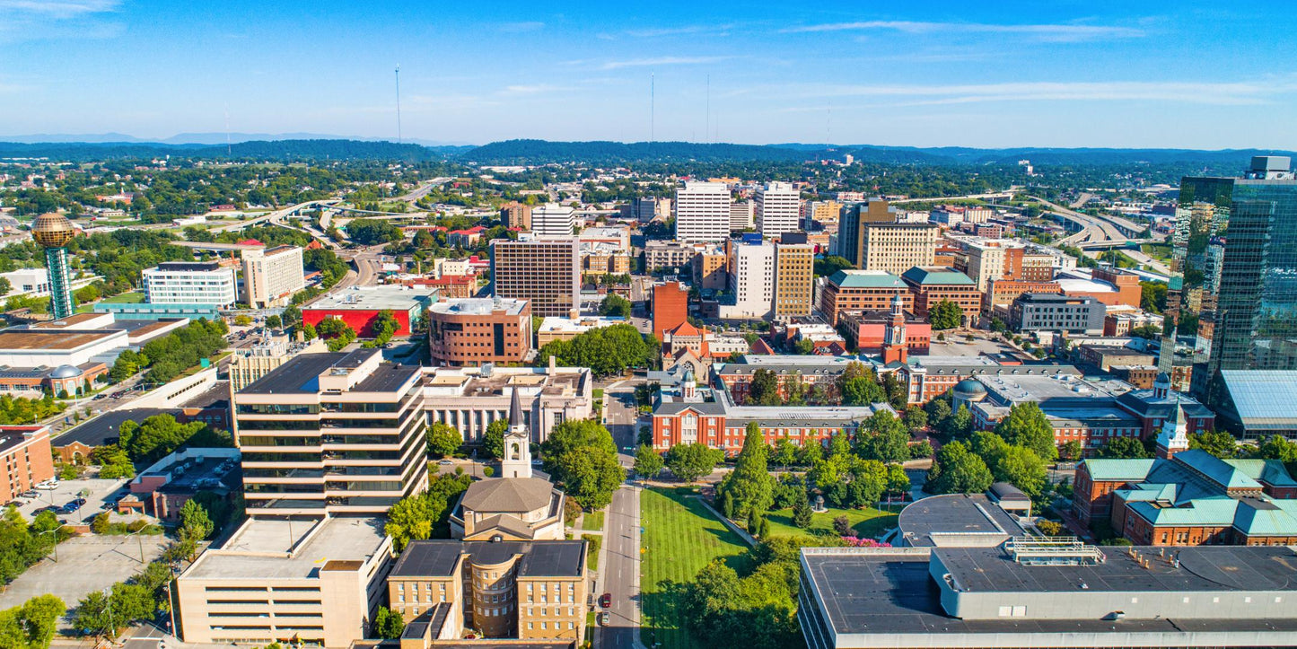 Knoxville skyline — The Lauren Ashtyn Collection pop-up hair salon