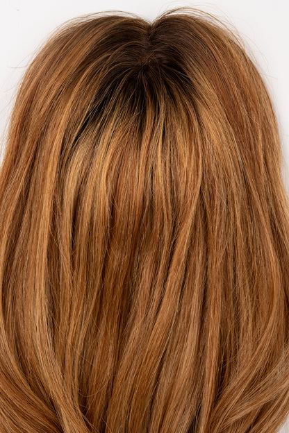 "Soft Copper Glow" 12-18" Full Volume Topper