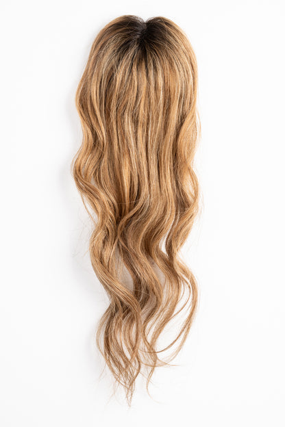 "Ashen Caramel" 12-16" Light Volume Topper