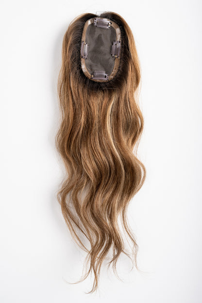 "Ashen Caramel" 12-16" Light Volume Topper
