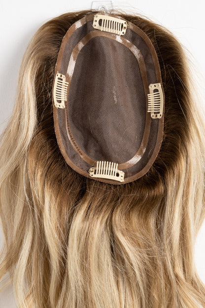 "Morning Fog Blonde" 12-18" Full Volume Topper