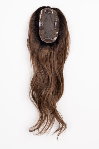 "Satin Mocha" 12-16" Light Volume Topper