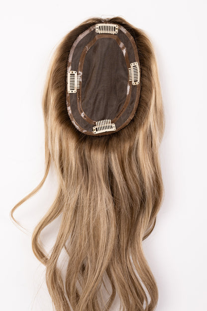 "Cognac Veil" 12-18" Full Volume Topper