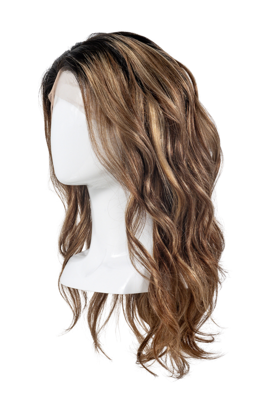 Golden Brown Wig side view