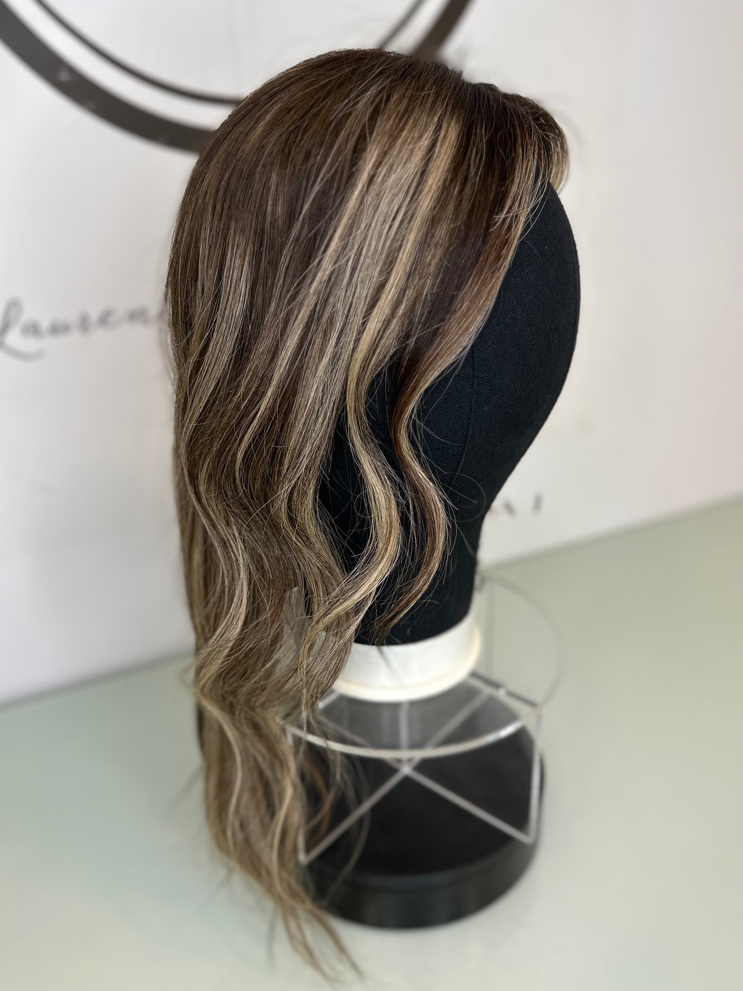 Lauren Ashtyn Signature Color Full Volume hair topper on a mannequin