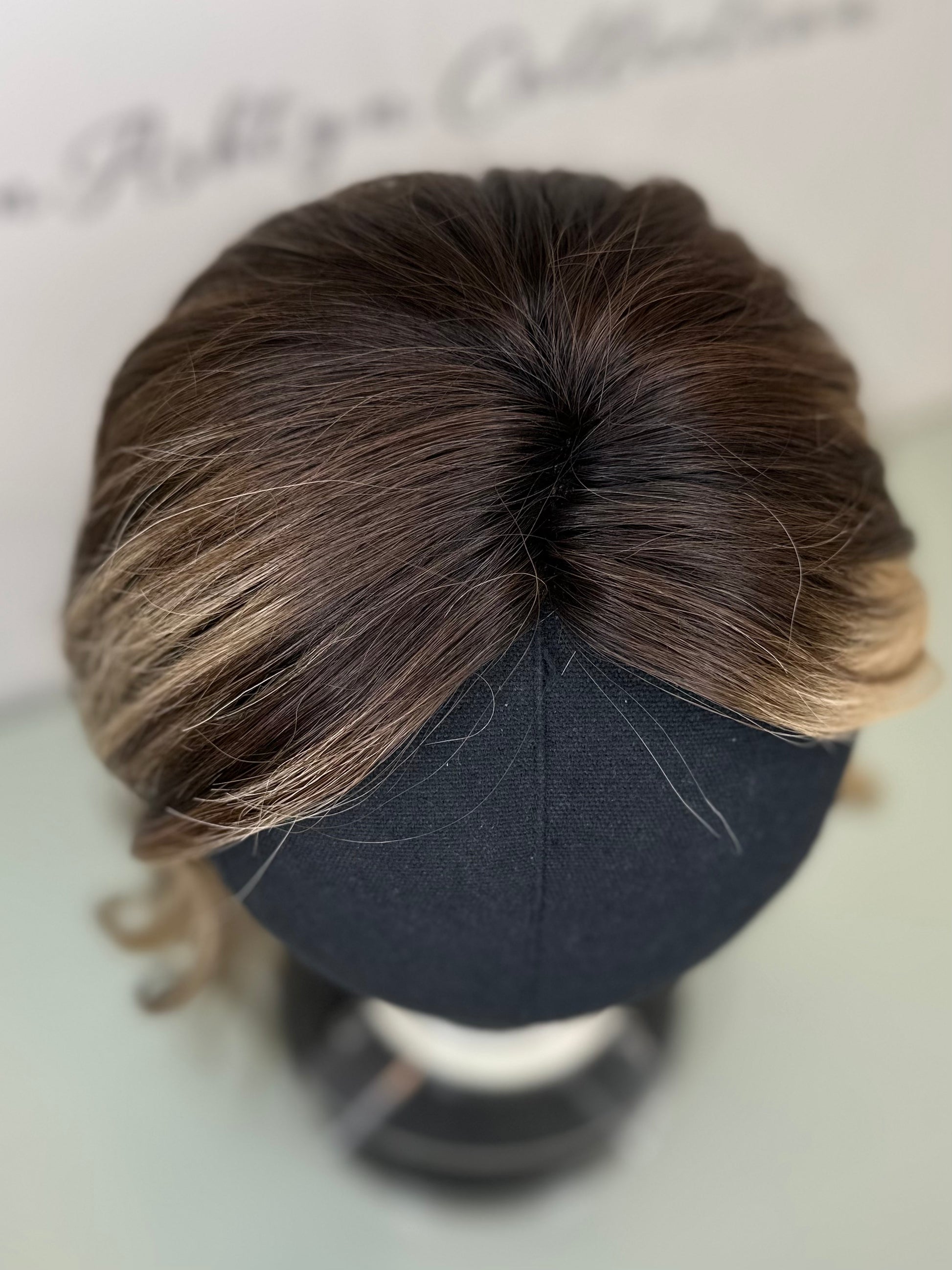 Top view of the Lauren Ashtyn Signature Color Full Volume hair topper