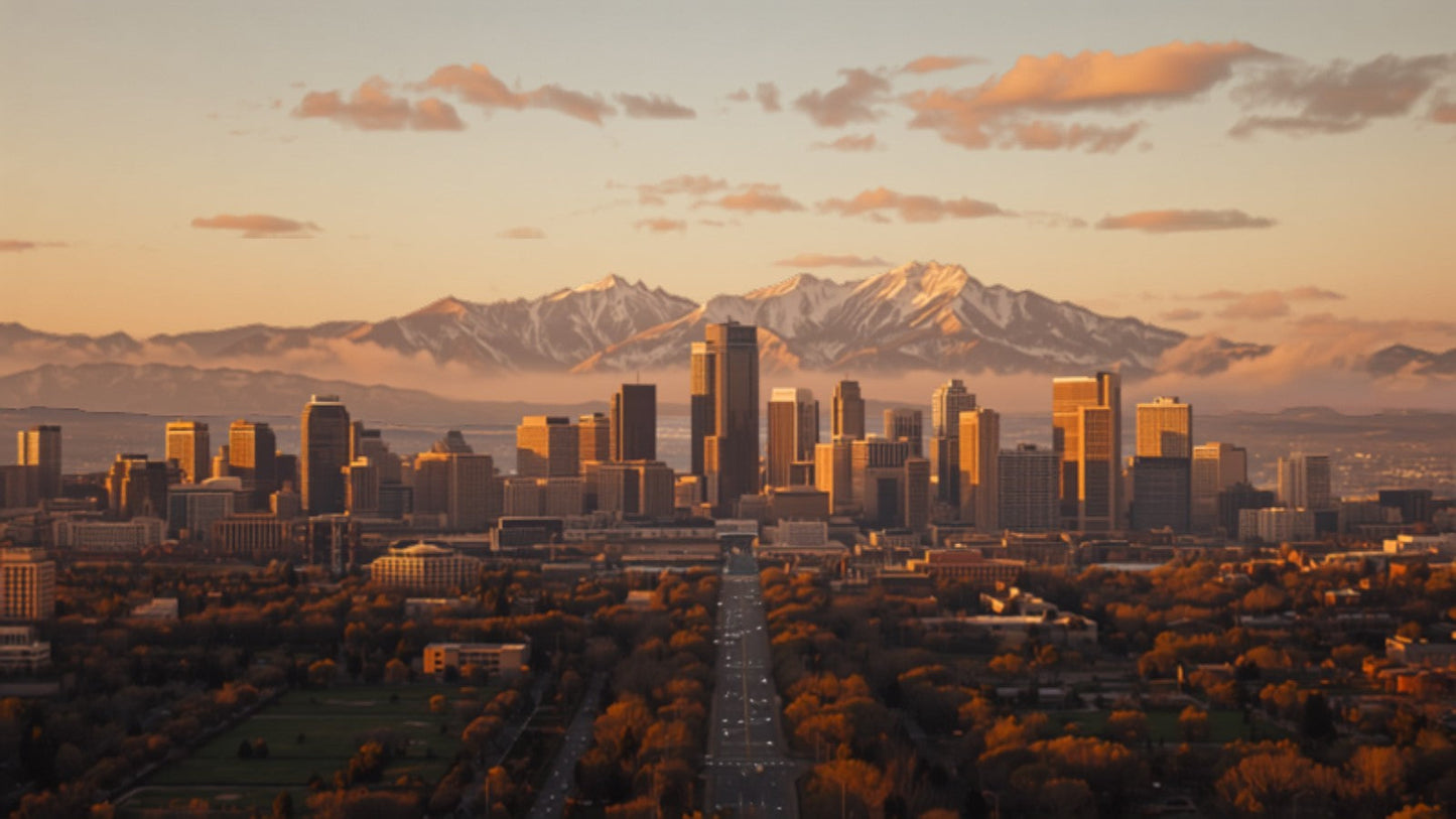 Denver skyline — The Lauren Ashtyn Collection pop-up hair salon for human hair toppers, wigs and extensions